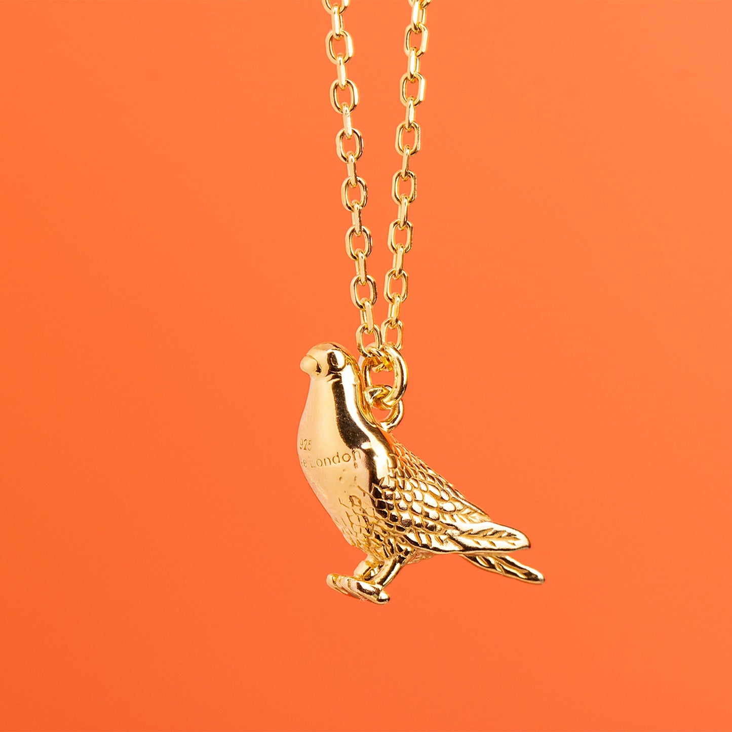 Racing Pigeon Gold Necklace - Personalised - MYLEE London