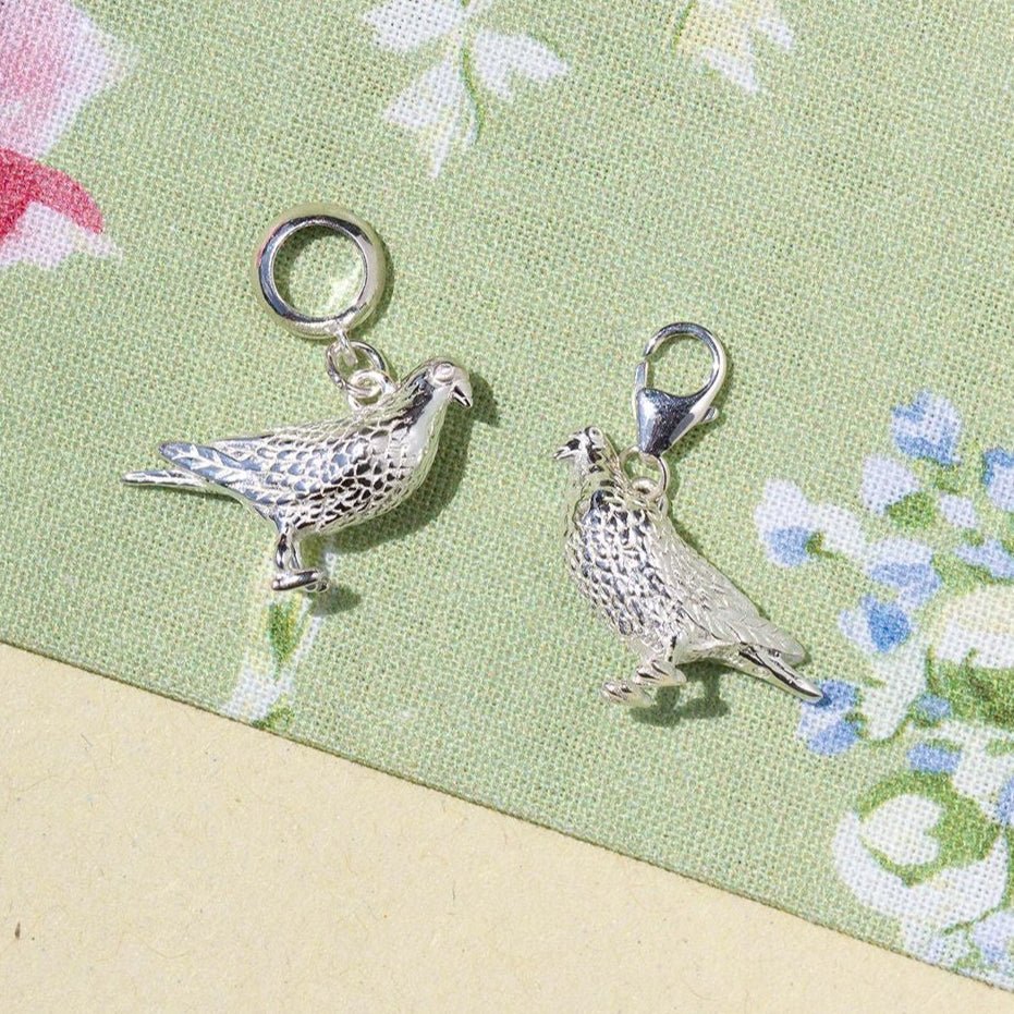 Racing Pigeon Silver Charm - MYLEE London