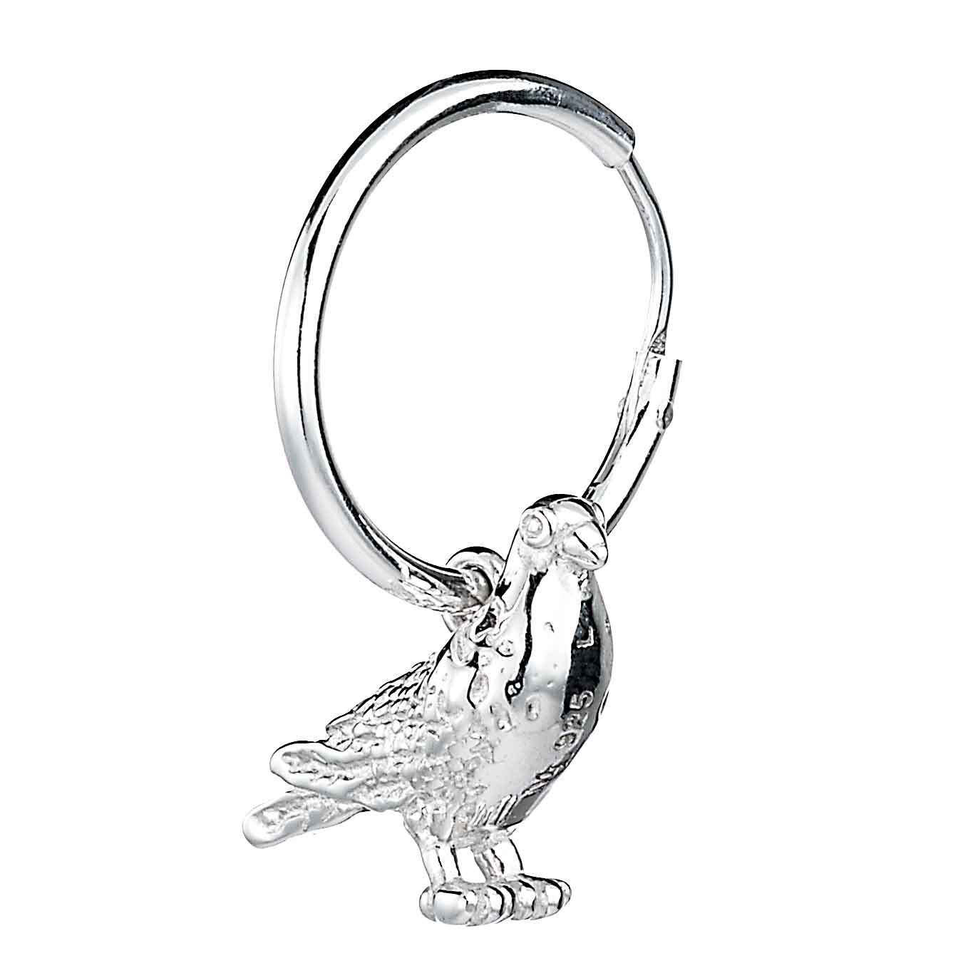 Racing Pigeon Silver Earrings - MYLEE London