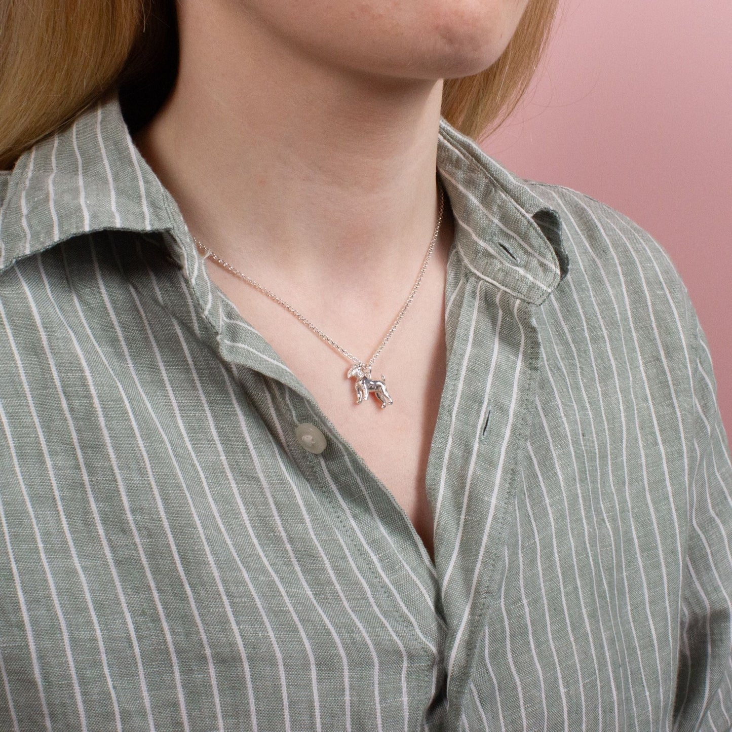 Schnauzer Silver Necklace - Personalised - MYLEE London