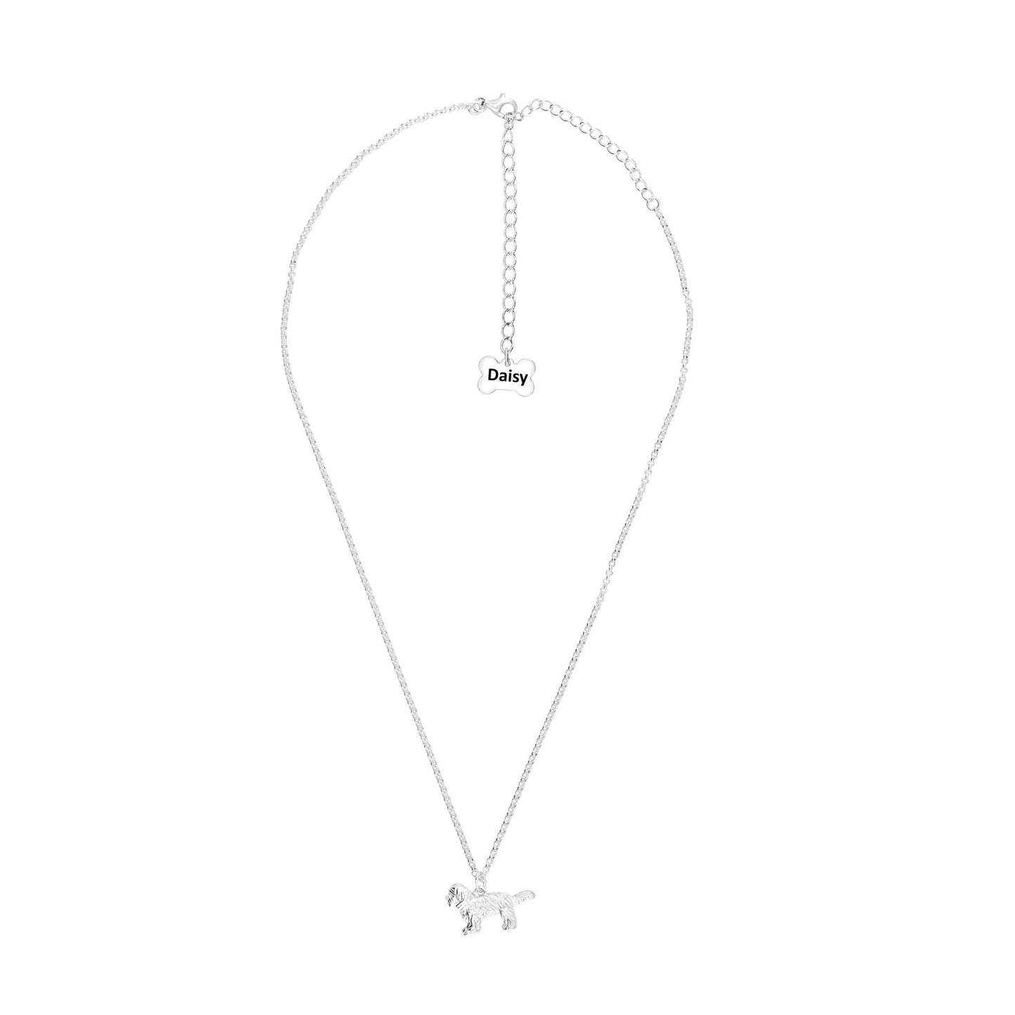 Shih Tzu Silver Necklace - Personalised - MYLEE London