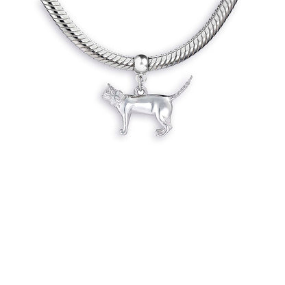 Short-Haired Cat Silver Charm - MYLEE London