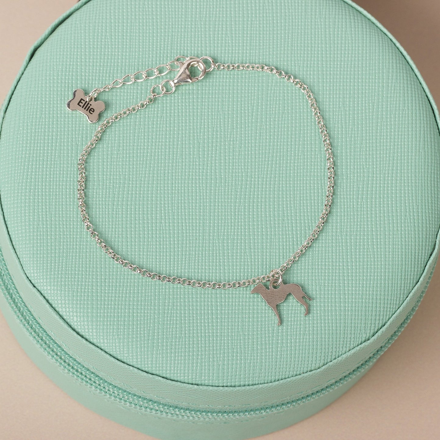 Silhouette Dog Chain Bracelet - Personalised - Sterling Silver - MYLEE London