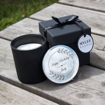 Soy Wax Scented Candle With Personalised Metal Lid - MYLEE London