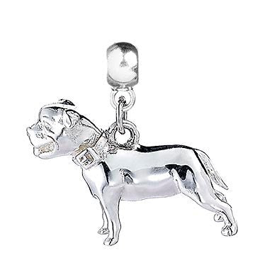 Staffordshire Bull Terrier Silver Charm - MYLEE London