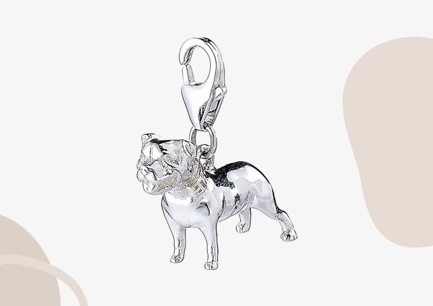 Staffordshire Bull Terrier Silver Charm - MYLEE London