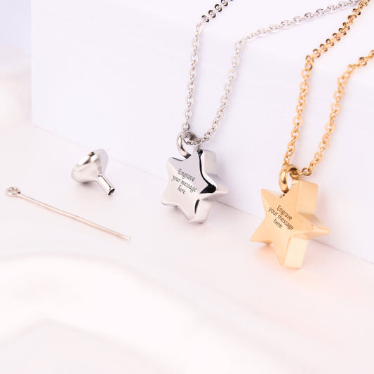 Star Pet Ashes Necklace - Personalised - MYLEE London