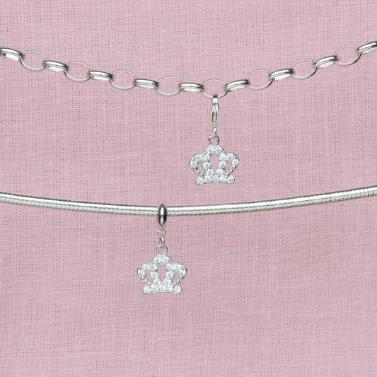 Sterling Silver Crown Charm - MYLEE London