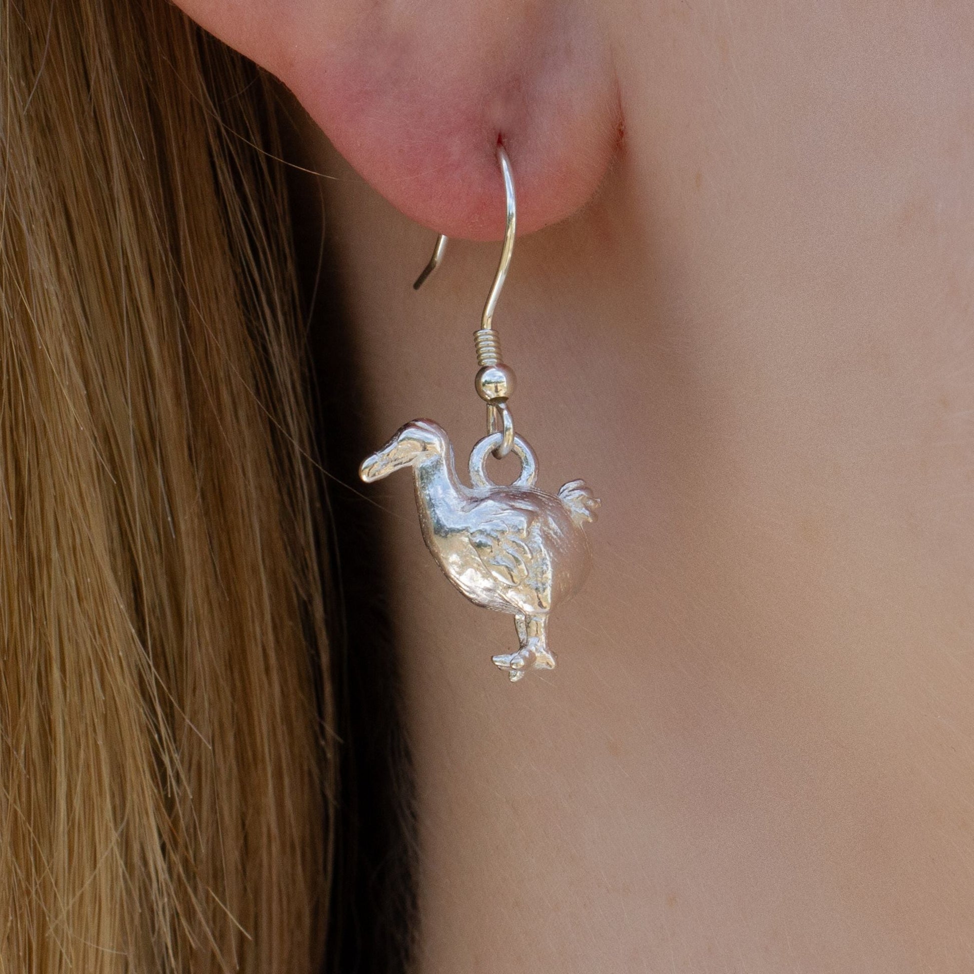 Sterling Silver Dodo Earrings - MYLEE London
