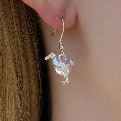 Sterling Silver Dodo Earrings - MYLEE London