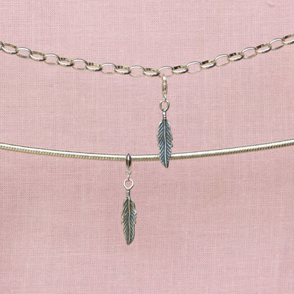 Sterling Silver Feather Charm - MYLEE London