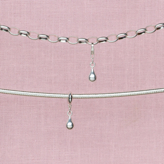 Sterling Silver Teardrop Charm - MYLEE London