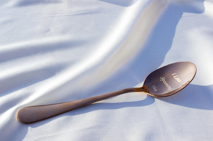 Valentine's Day Personalised Stainless Steel Dessert Spoon - MYLEE London