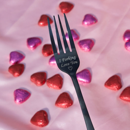 Valentine's Day Personalised Stainless Steel Fork - MYLEE London