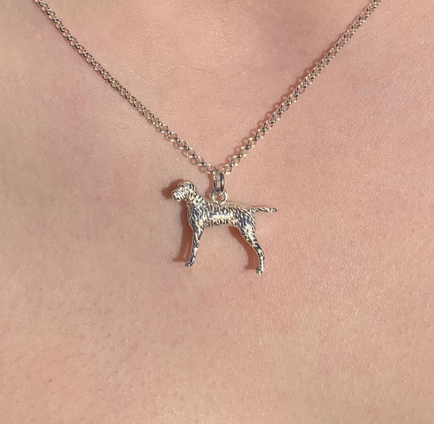 Vizsla Silver Necklace - Personalised - MYLEE London