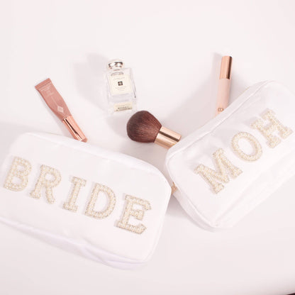 Wedding Bridal Party Personalised Make-Up Cosmetics Bags - MYLEE London