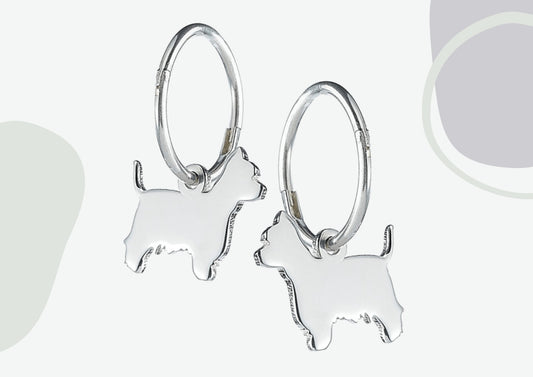 Westie Silhouette Silver Earrings - MYLEE London